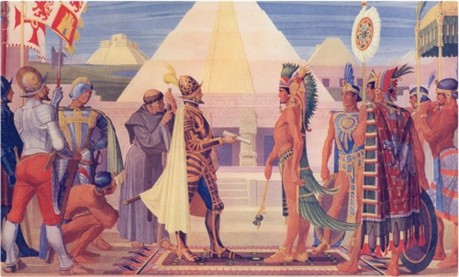 Cortez With The Aztecs