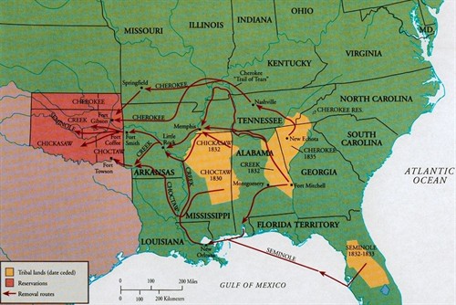 Chickasaw Removal Map
